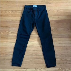 Black Everlane High Rise Skinny Jean in 26 Ankle